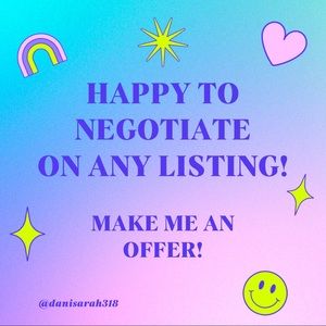 MAKE ME AN OFFER :) HAPPY TO NEGOTIATE ON ANY LISTING!